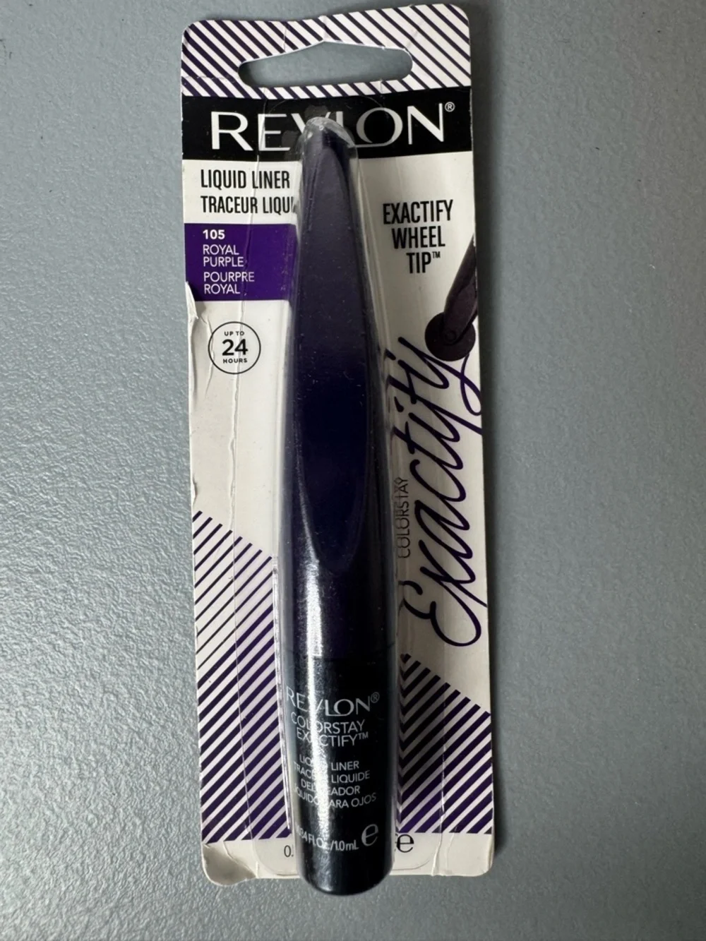 Revlon Liquid Liner in 105 Royal Purple exactly wheel tip up to 24 hours